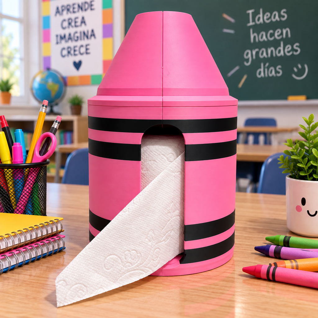 Porta Rollo en Forma de Crayola🖍️