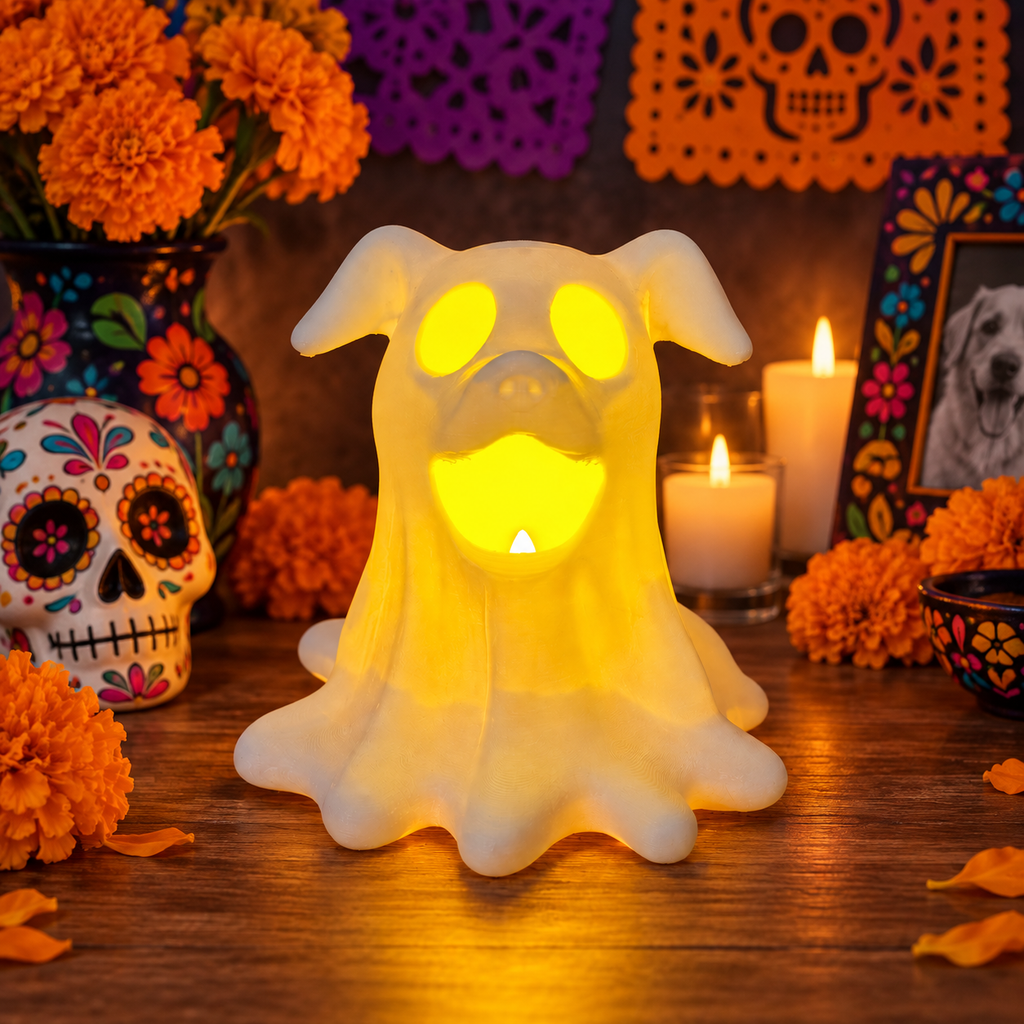 Lámpara Fantasma Perrito(incluye velita)