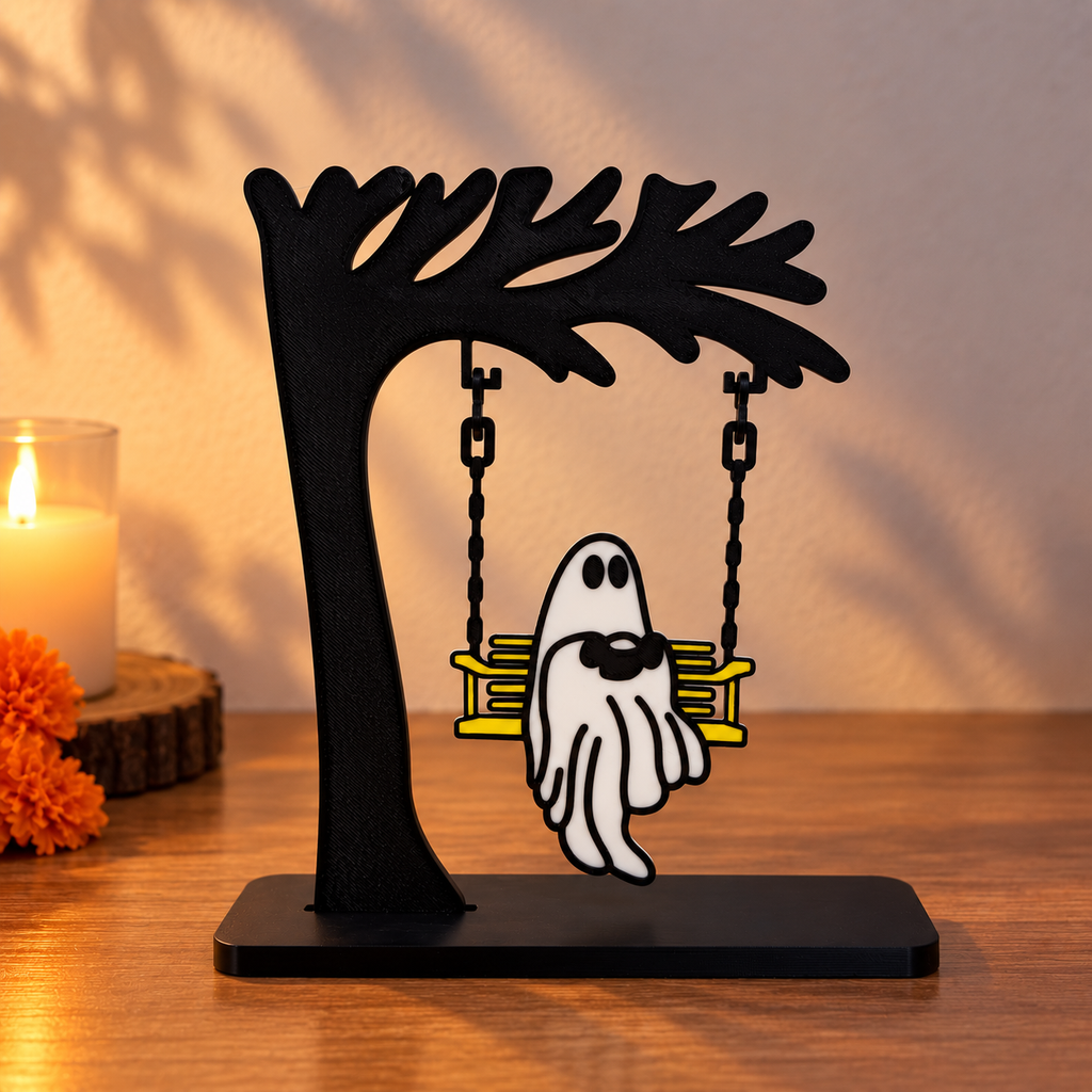 Fantasma Tejiendo en Columpio Decorativo