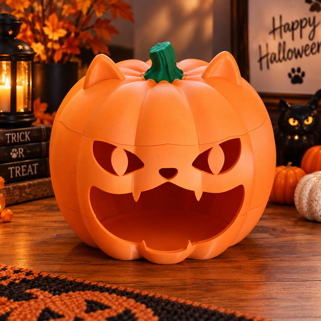 Casita de Calabaza para Gato🎃🐱
