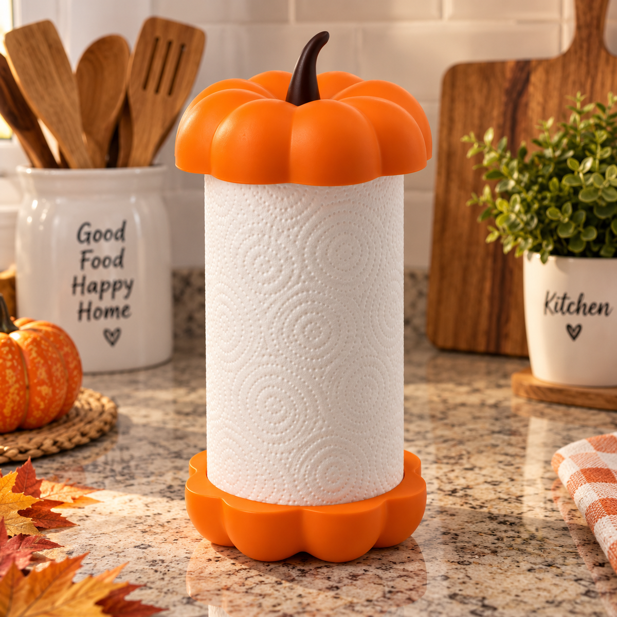 🎃 Porta Toallas en Forma de Calabaza