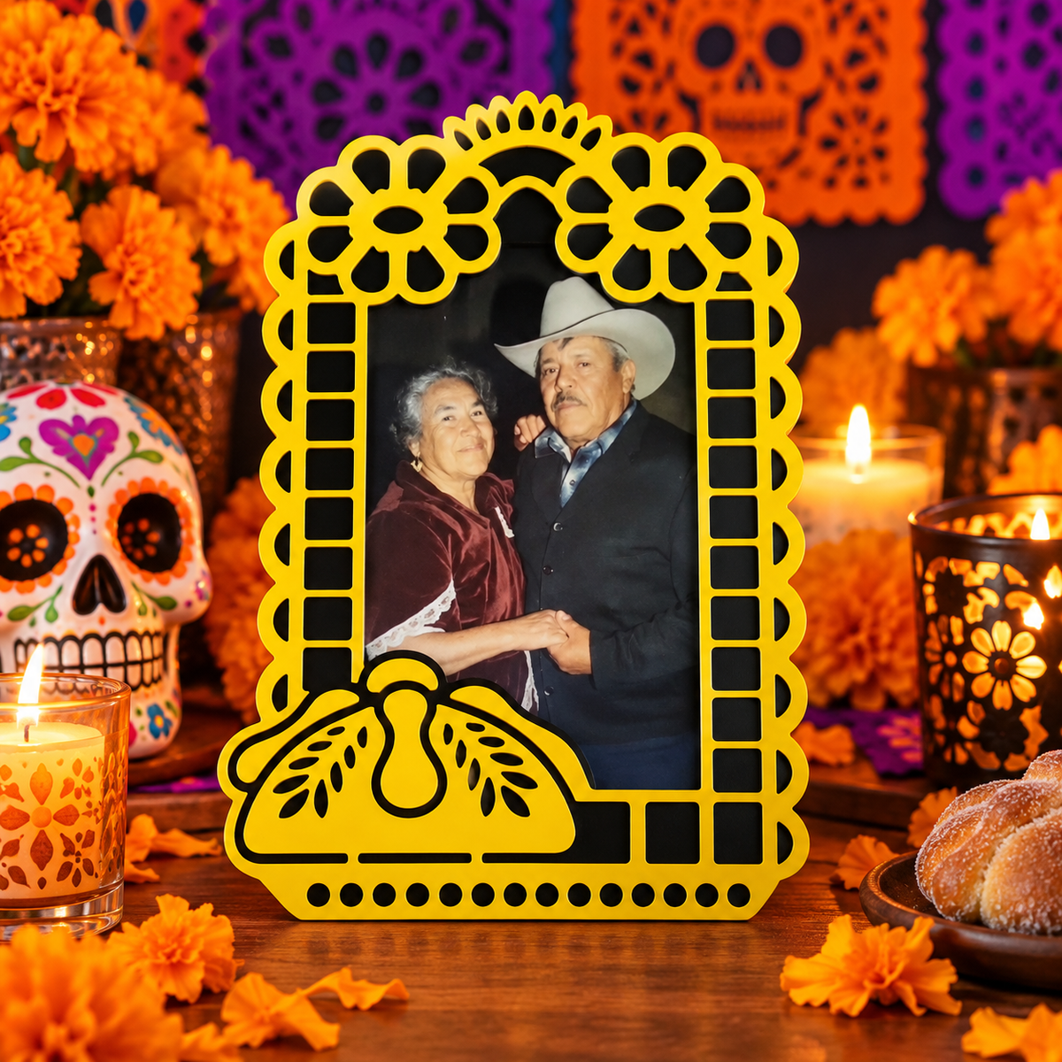 Portarretrato Día de Muertos – Pan💀🌼