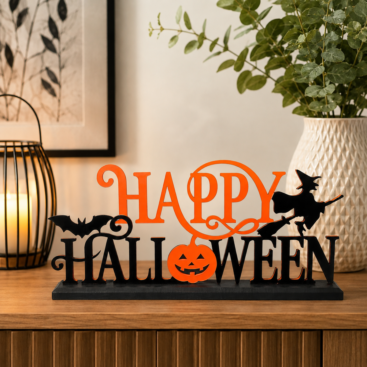 Letrero Decorativo Happy Halloween