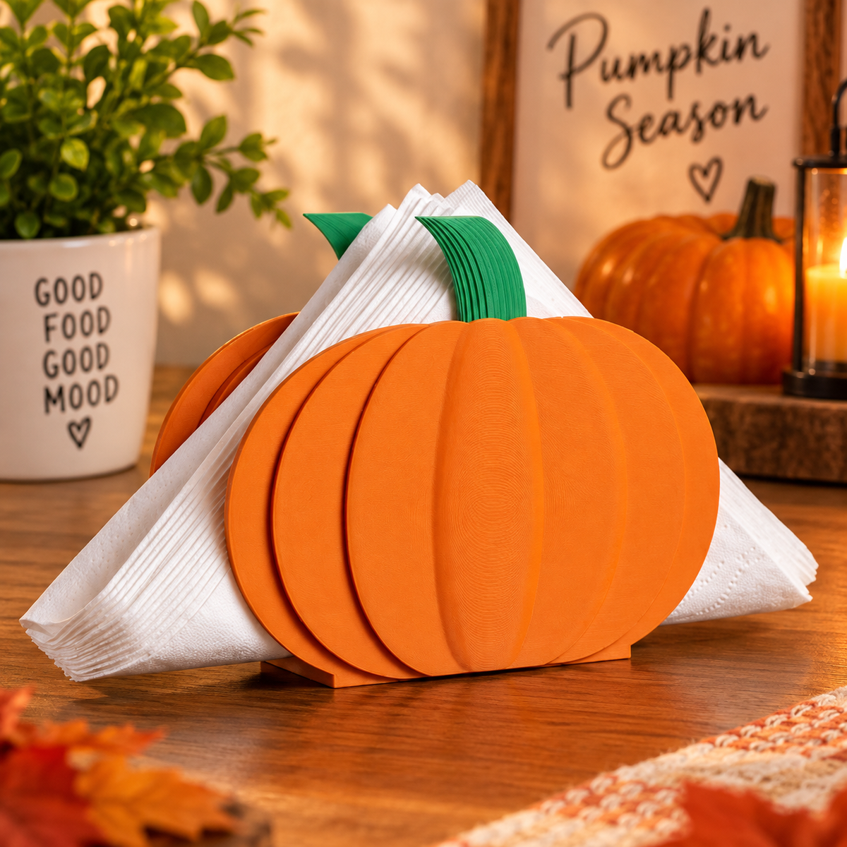Servilletero en Forma de Calabaza
